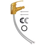 vidaXL Baterie mixer pentru bideu baie, auriu, 13x12 cm vidaXL Baterie mixer pentru bideu baie, auriu, 13x12 cm