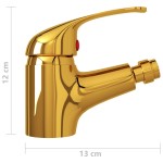 vidaXL Baterie mixer pentru bideu baie, auriu, 13x12 cm vidaXL Baterie mixer pentru bideu baie, auriu, 13x12 cm