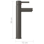 vidaXL Baterie mixer de baie, gri, 12x30 cm vidaXL Baterie mixer de baie, gri, 12x30 cm