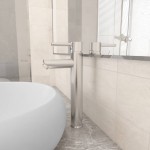 vidaXL Baterie mixer de baie, argintiu, 12x30 cm vidaXL Baterie mixer de baie, argintiu, 12x30 cm