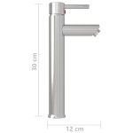 vidaXL Baterie mixer de baie, argintiu, 12x30 cm vidaXL Baterie mixer de baie, argintiu, 12x30 cm