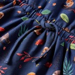 Rochie cu mâneci lungi pentru copii, bleumarin, 92