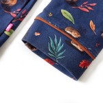Rochie cu mâneci lungi pentru copii, bleumarin, 92