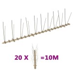 vidaXL Set bandă cu țepi antipăsări cu 2 rânduri 20 buc. plastic 10 m vidaXL Set bandă cu țepi antipăsări cu 2 rânduri 20 buc. plastic 10 m
