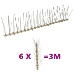 vidaXL Set bandă cu țepi antipăsări cu 5 rânduri, 6 buc., plastic, 3 m vidaXL Set bandă cu țepi antipăsări cu 5 rânduri, 6 buc., plastic, 3 m