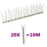 vidaXL Set bandă cu țepi antipăsări cu 5 rânduri 20 buc. plastic 10 m