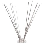 vidaXL Set bandă cu țepi antipăsări cu 4 rânduri, 20 buc., oțel, 10 m