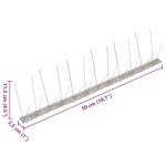 vidaXL Set bandă cu țepi antipăsări cu 4 rânduri, 20 buc., oțel, 10 m
