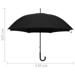 vidaXL Umbrelă, negru, 130 cm vidaXL Umbrelă, negru, 130 cm
