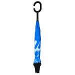 vidaXL Umbrelă cu mâner în formă de C, negru, 108 cm