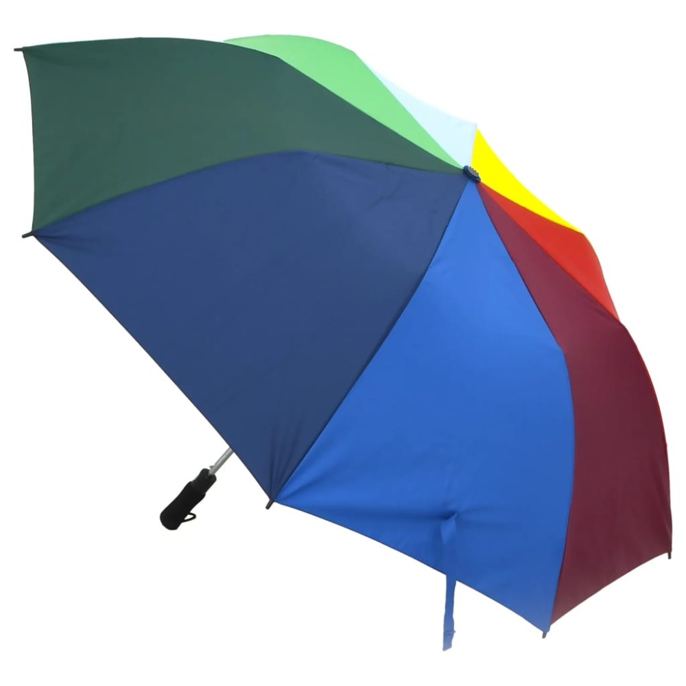 vidaXL Umbrelă pliabilă automată, multicolor, 124 cm