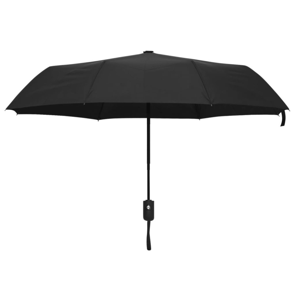 vidaXL Umbrelă pliabilă automată, negru, 95 cm