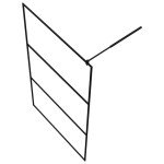 vidaXL Paravan de duș walk-in negru 115x195 cm sticlă ESG transparentă vidaXL Paravan de duș walk-in negru 115x195 cm sticlă ESG transparentă