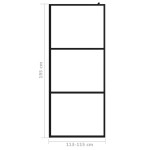 vidaXL Paravan de duș walk-in negru 115x195 cm sticlă ESG transparentă vidaXL Paravan de duș walk-in negru 115x195 cm sticlă ESG transparentă