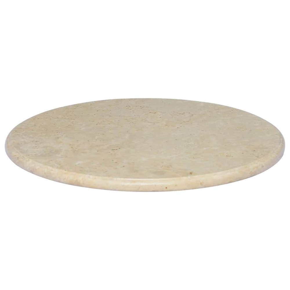 vidaXL Blat de masă, crem, Ø60x2,5 cm, marmură