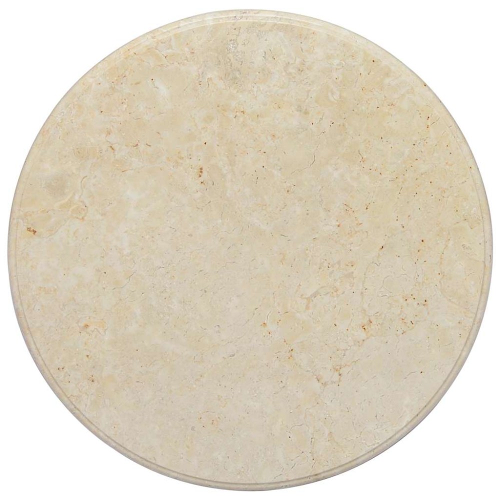 vidaXL Blat de masă, crem, Ø60x2,5 cm, marmură