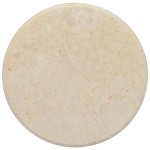 vidaXL Blat de masă, crem, Ø60x2,5 cm, marmură