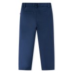 Pantaloni pentru copii cu ornamente negre, bleumarin, 92
