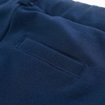 Pantaloni pentru copii cu ornamente negre, bleumarin, 104