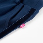 Pantaloni pentru copii cu ornamente negre, bleumarin, 116