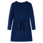 Rochie pentru copii cu mâneci lungi, bleumarin, 116