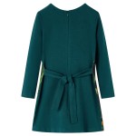 Rochie pentru copii cu mâneci lungi, verde închis, 92 Rochie pentru copii cu mâneci lungi, verde închis, 92