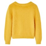 Pulover pentru copii tricotat, ocru, 116