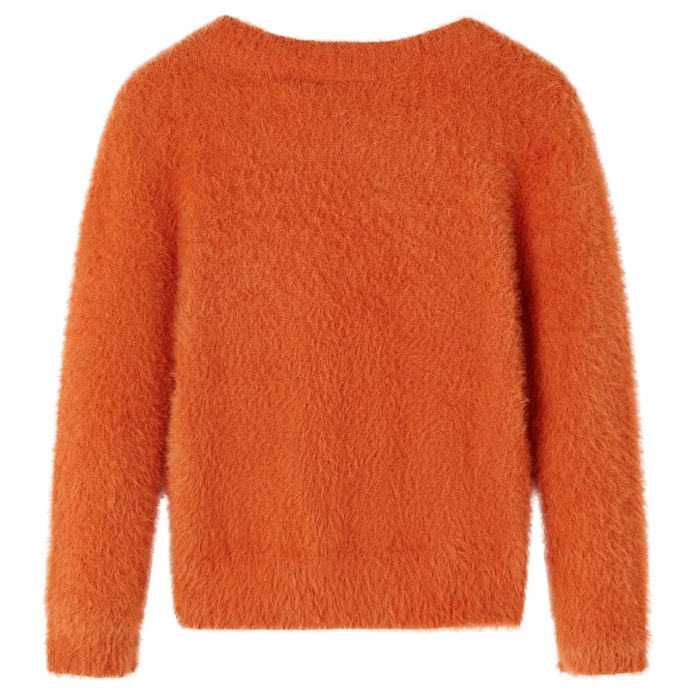Pulover tricotat pentru copii, portocaliu ars, 92