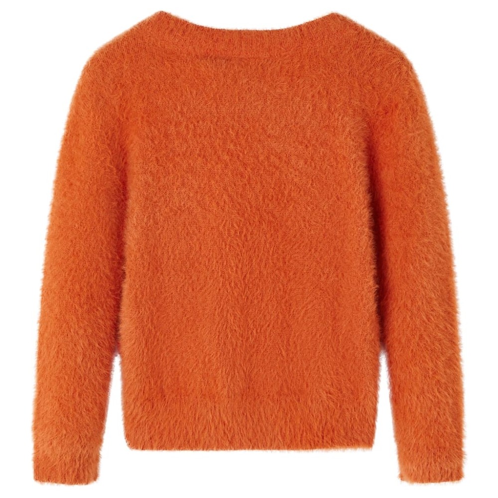 Pulover pentru copii tricotat, portocaliu ars, 104