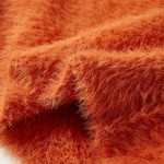 Pulover tricotat pentru copii, portocaliu ars, 140