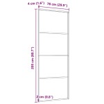 vidaXL Ușă glisantă, negru, 76x205 cm, aluminiu și sticlă ESG