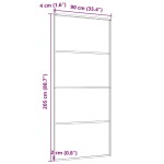 vidaXL Ușă glisantă, negru, 90x205 cm, aluminiu și sticlă ESG