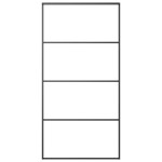vidaXL Ușă glisantă, negru, 102,5x205 cm, aluminiu și sticlă ESG
