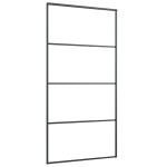 vidaXL Ușă glisantă, negru, 102,5x205 cm, aluminiu și sticlă ESG