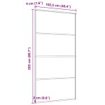 vidaXL Ușă glisantă, negru, 102,5x205 cm, aluminiu și sticlă ESG
