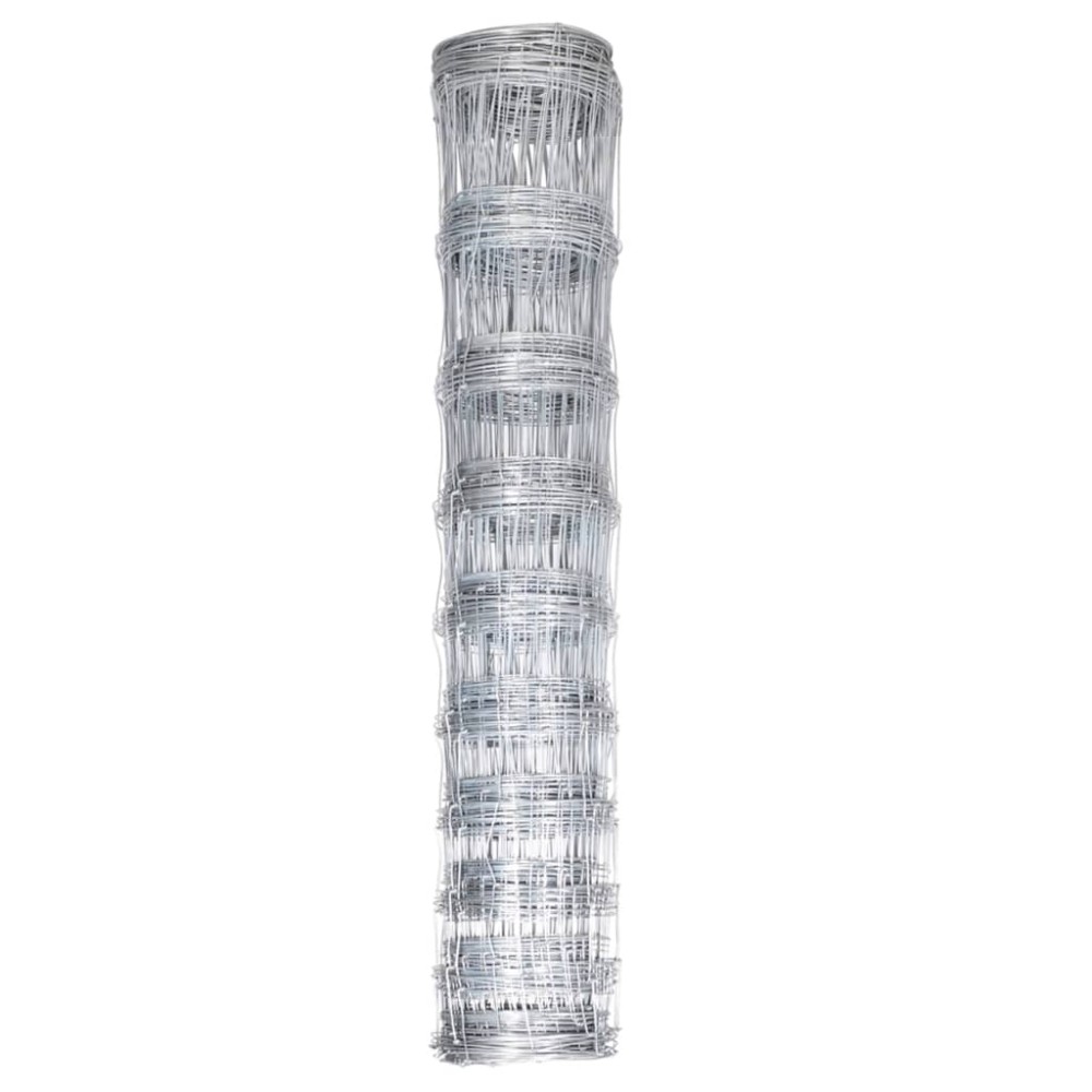 vidaXL Gard de grădină, argintiu, 50x1 m, oțel galvanizat