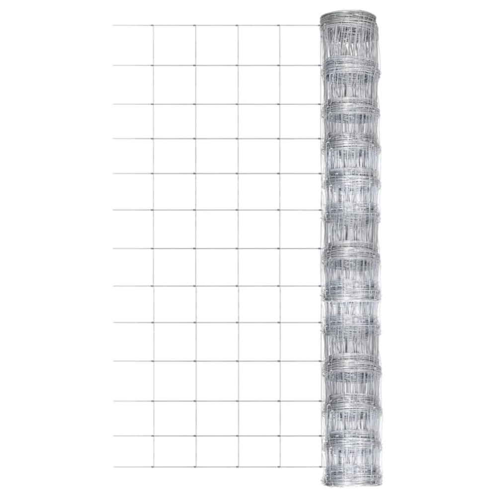 vidaXL Gard de grădină, argintiu, 50x1,25 m, oțel zincat