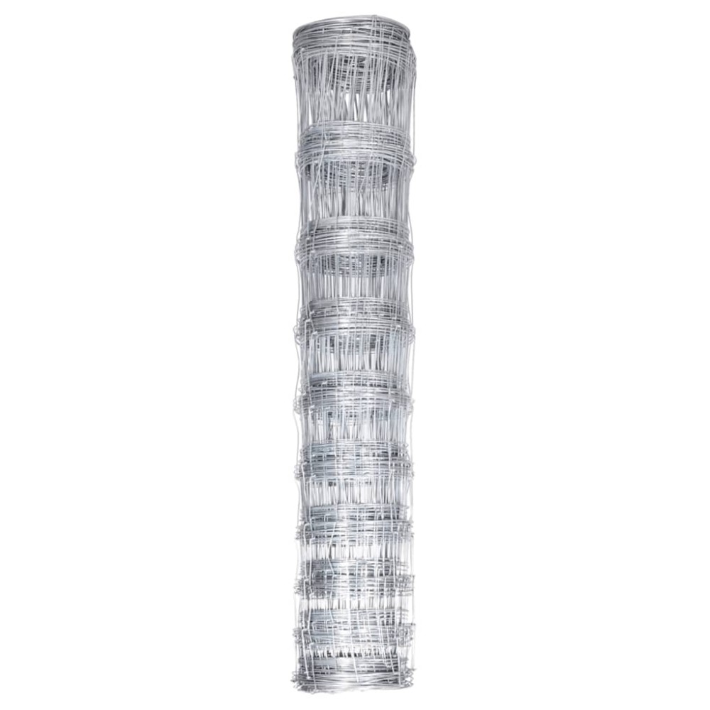 vidaXL Gard de grădină, argintiu, 50x1,5 m, oțel galvanizat
