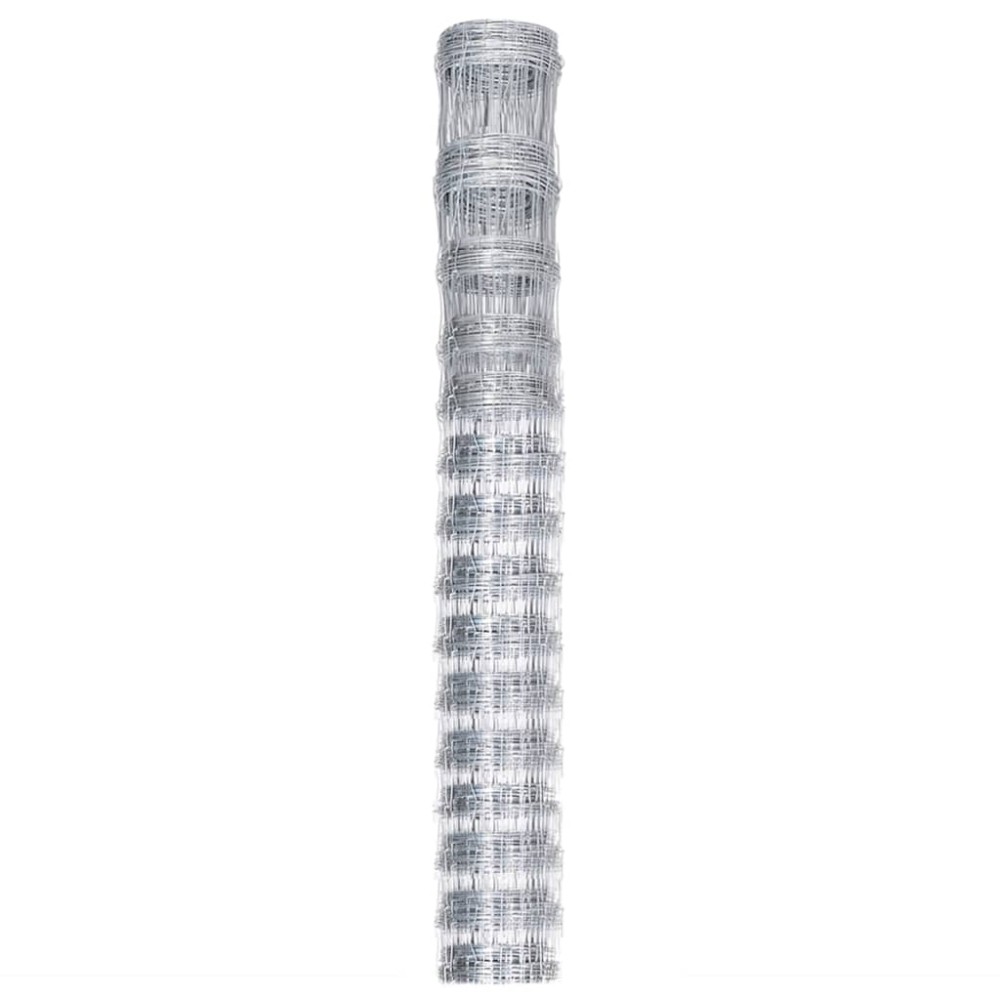 vidaXL Gard de grădină, argintiu, 50x1,6 m, oțel galvanizat