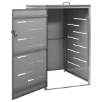 vidaXL Magazie pentru pubelă unică, 69x77,5x112,5 cm, oțel inoxidabil vidaXL Magazie pentru pubelă unică, 69x77,5x112,5 cm, oțel inoxidabil