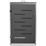 vidaXL Magazie pentru pubelă unică, 69x77,5x112,5 cm, oțel inoxidabil vidaXL Magazie pentru pubelă unică, 69x77,5x112,5 cm, oțel inoxidabil