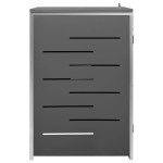 vidaXL Magazie pentru pubelă unică, 69x77,5x112,5 cm, oțel inoxidabil vidaXL Magazie pentru pubelă unică, 69x77,5x112,5 cm, oțel inoxidabil