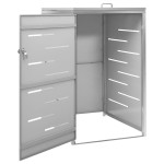 vidaXL Magazie pentru pubelă unică, 69x77,5x112,5 cm, oțel inoxidabil vidaXL Magazie pentru pubelă unică, 69x77,5x112,5 cm, oțel inoxidabil