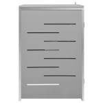 vidaXL Magazie pentru pubelă unică, 69x77,5x112,5 cm, oțel inoxidabil vidaXL Magazie pentru pubelă unică, 69x77,5x112,5 cm, oțel inoxidabil