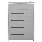 vidaXL Magazie pentru trei pubele, 207x77,5x112,5 cm, oțel inoxidabil vidaXL Magazie pentru trei pubele, 207x77,5x112,5 cm, oțel inoxidabil
