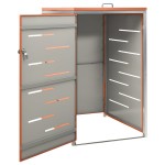 vidaXL Magazie pentru pubelă unică, 69x77,5x112,5 cm, oțel inoxidabil