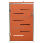 vidaXL Magazie pentru pubelă unică, 69x77,5x112,5 cm, oțel inoxidabil