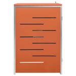 vidaXL Magazie pentru pubelă unică, 69x77,5x112,5 cm, oțel inoxidabil