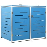vidaXL Magazie pentru două pubele, 138x77,5x112,5 cm, oțel inoxidabil vidaXL Magazie pentru două pubele, 138x77,5x112,5 cm, oțel inoxidabil