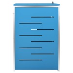 vidaXL Magazie pentru trei pubele, 207x77,5x112,5 cm, oțel inoxidabil vidaXL Magazie pentru trei pubele, 207x77,5x112,5 cm, oțel inoxidabil